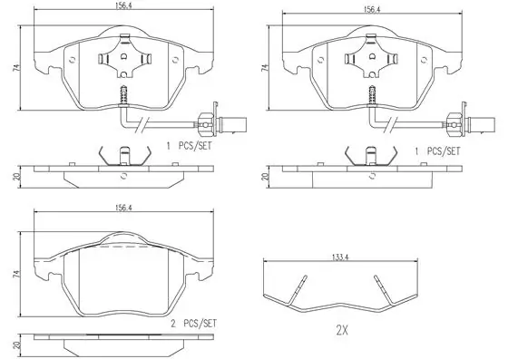 BREMBO fékbetétkészlet, tárcsafék - P85037N - TothCarparts