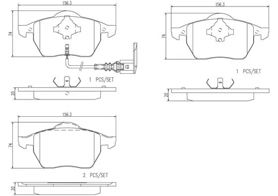 BREMBO fékbetétkészlet, tárcsafék - P85039N - TothCarparts