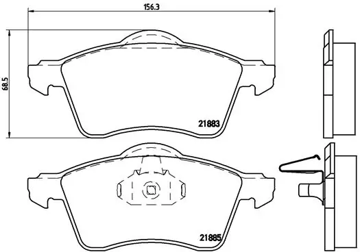 BREMBO fékbetétkészlet, tárcsafék - P85047N - TothCarparts