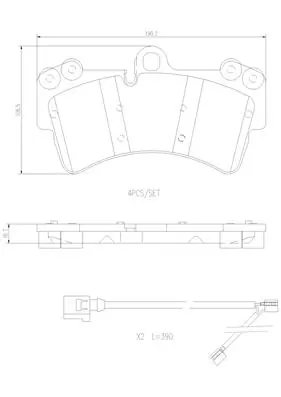 BREMBO fékbetétkészlet, tárcsafék - P85065N - TothCarparts