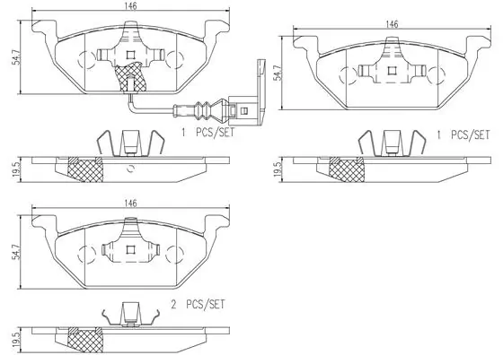 BREMBO fékbetétkészlet, tárcsafék - P85072N - TothCarparts