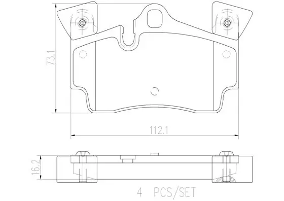 BREMBO fékbetétkészlet, tárcsafék - P85088N - TothCarparts