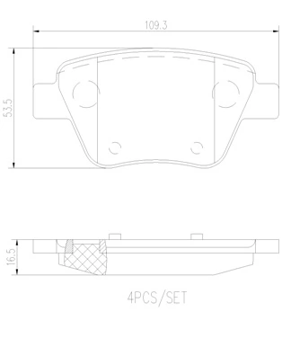 BREMBO fékbetétkészlet, tárcsafék - P85114N - TothCarparts