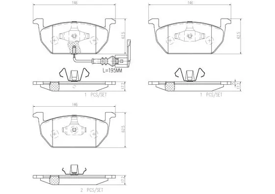BREMBO fékbetétkészlet, tárcsafék - P85137N - TothCarparts