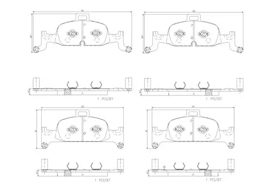 BREMBO fékbetétkészlet, tárcsafék - P85164N - TothCarparts