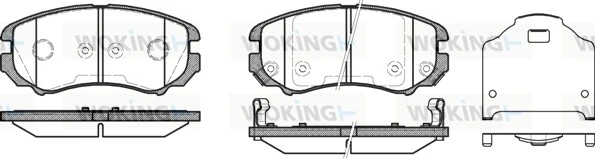 WOKING fékbetétkészlet, tárcsafék - P8533.12 - TothCarparts
