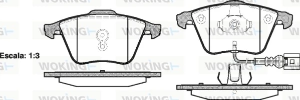 WOKING fékbetétkészlet, tárcsafék - P8643.41 - TothCarparts