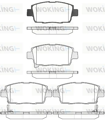 WOKING fékbetétkészlet, tárcsafék - P8713.42 - TothCarparts