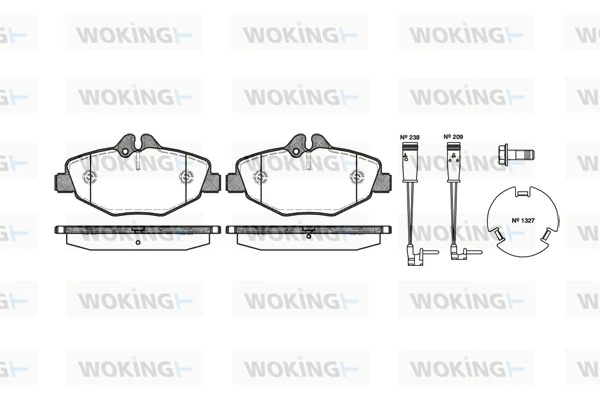 WOKING fékbetétkészlet, tárcsafék - P8903.02 - TothCarparts