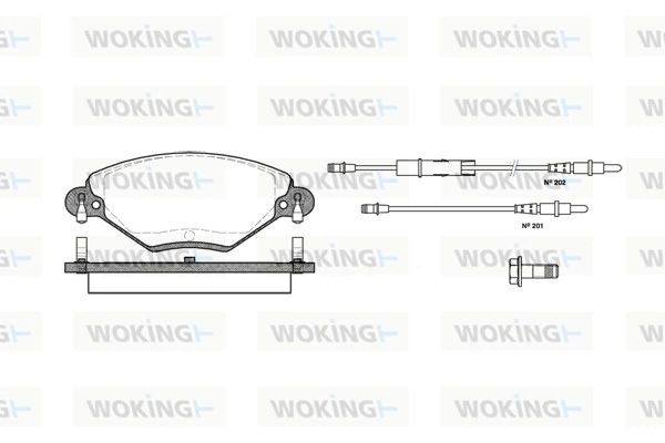 WOKING fékbetétkészlet, tárcsafék - P9283.04 - TothCarparts