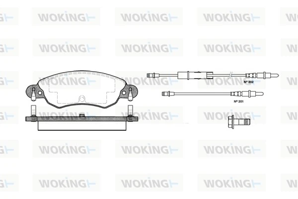 WOKING fékbetétkészlet, tárcsafék - P9293.04 - TothCarparts