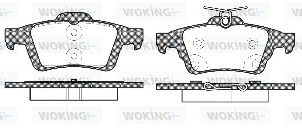 WOKING fékbetétkészlet, tárcsafék - P9423.70 - TothCarparts
