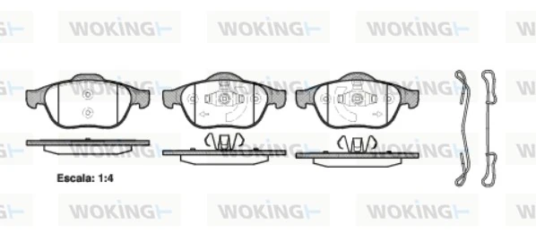WOKING fékbetétkészlet, tárcsafék - P9433.20 - TothCarparts
