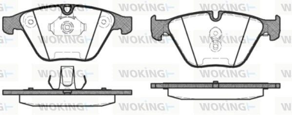 WOKING fékbetétkészlet, tárcsafék - P9573.30 - TothCarparts