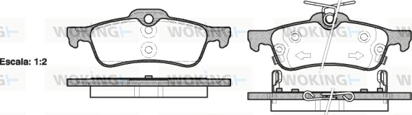 WOKING fékbetétkészlet, tárcsafék - P9623.02 - TothCarparts