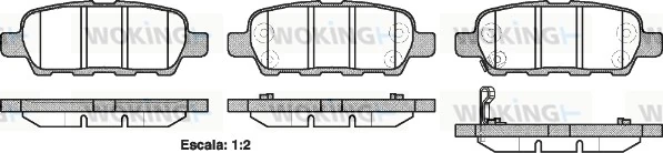 WOKING fékbetétkészlet, tárcsafék - P9763.21 - TothCarparts