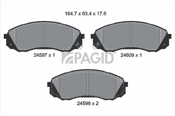 PAGID fékbetétkészlet, tárcsafék - T1724N - TothCarparts