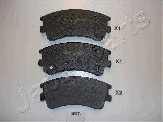 JAPANPARTS fékbetétkészlet, tárcsafék - PA-307AF - TothCarparts