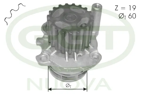 GGT Vízszivattyú, motorhűtés - PA12367 - TothCarparts