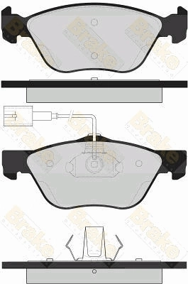 Brake ENGINEERING fékbetétkészlet, tárcsafék - PA1580 - TothCarparts