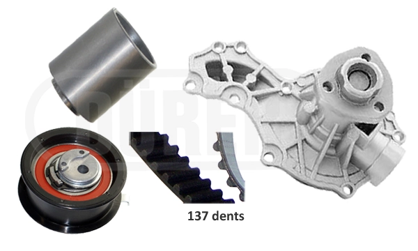 DÜRER Vízpumpa + fogasszíj készlet - PA381132 - TothCarparts