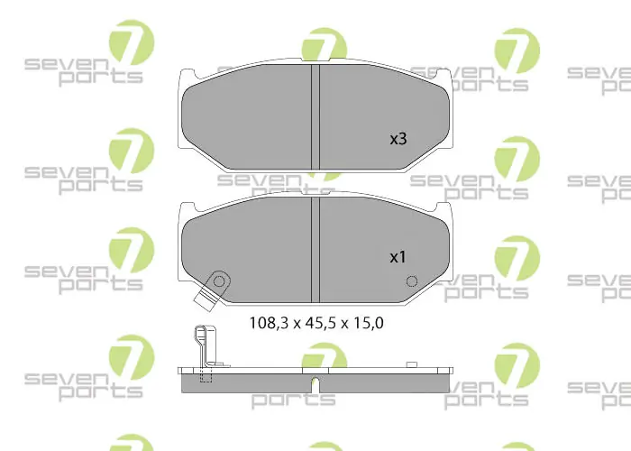 7 SEVEN PARTS fékbetétkészlet, tárcsafék - SVP26130 - TothCarparts