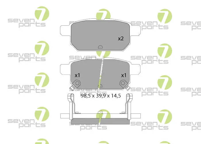 7 SEVEN PARTS fékbetétkészlet, tárcsafék - SVP26280 - TothCarparts
