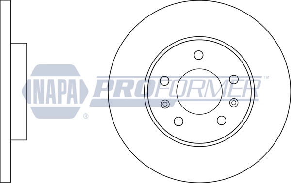 NAPA féktárcsa - PBD8493 - TothCarparts