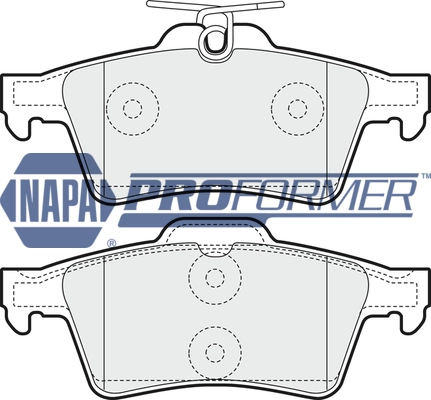 NAPA fékbetétkészlet, tárcsafék - PBP7041 - TothCarparts