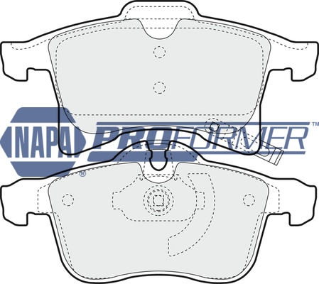 NAPA fékbetétkészlet, tárcsafék - PBP7076 - TothCarparts