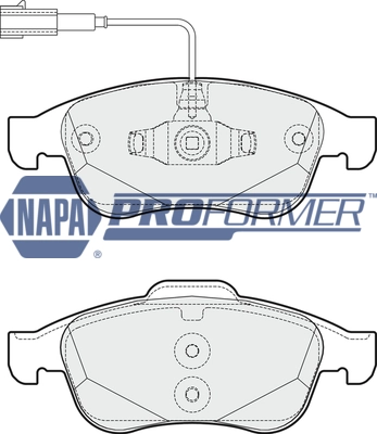 NAPA fékbetétkészlet, tárcsafék - PBP7190 - TothCarparts