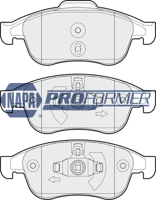 NAPA fékbetétkészlet, tárcsafék - PBP7305 - TothCarparts