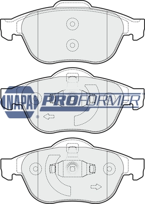 NAPA fékbetétkészlet, tárcsafék - PBP7446 - TothCarparts