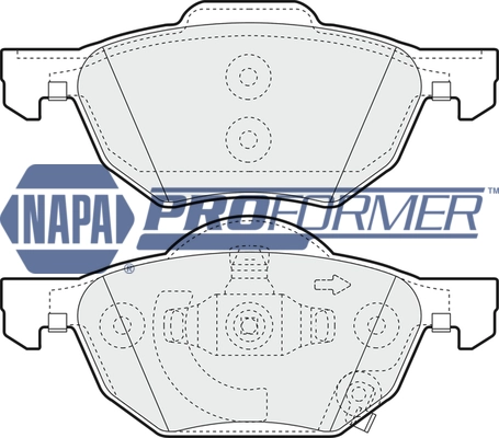NAPA fékbetétkészlet, tárcsafék - PBP7497 - TothCarparts