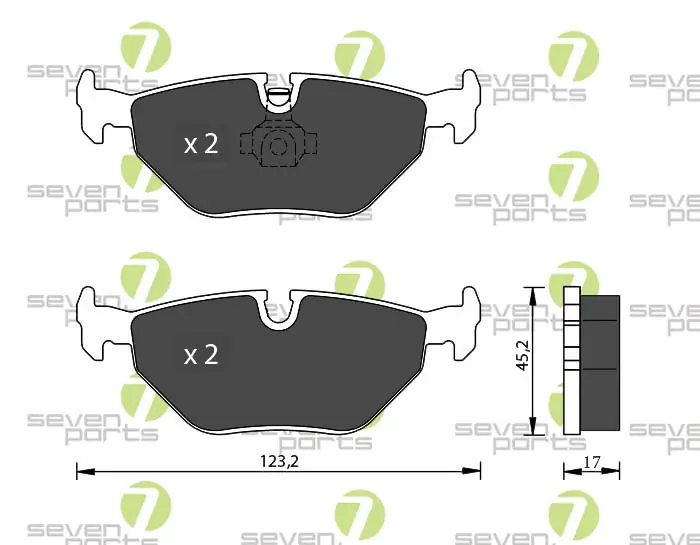 7 SEVEN PARTS fékbetétkészlet, tárcsafék - SVP20022 - TothCarparts
