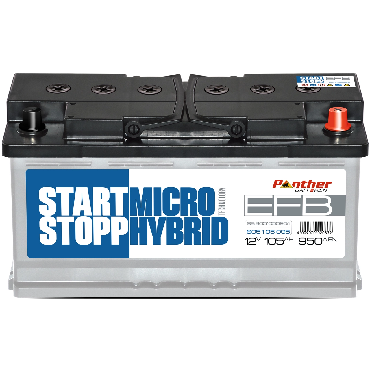 PANTHER-BATTERIEN Indító akkumulátor - SB.605105095N - TothCarparts