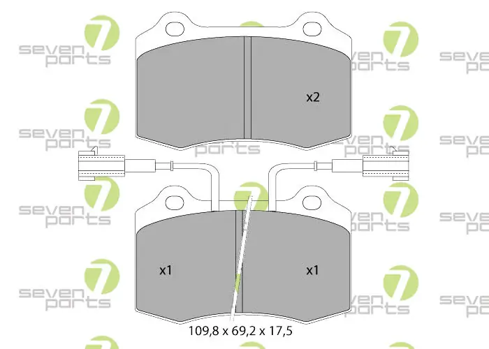 7 SEVEN PARTS fékbetétkészlet, tárcsafék - SVP25013 - TothCarparts