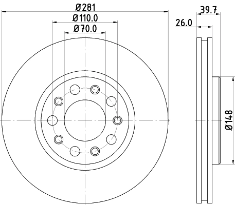 DON féktárcsa - PCD14122 - TothCarparts