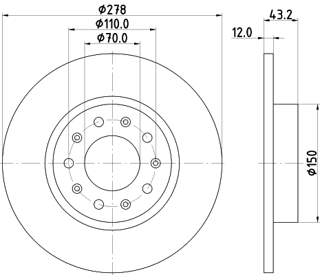 DON féktárcsa - PCD14262 - TothCarparts
