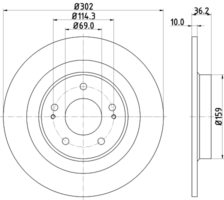 DON féktárcsa - PCD14312 - TothCarparts