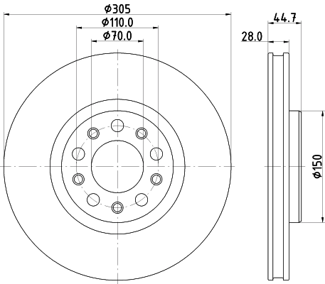DON féktárcsa - PCD21832 - TothCarparts