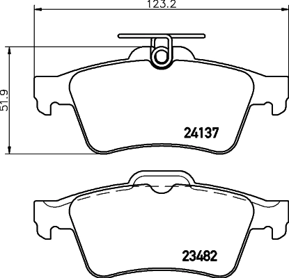 DON fékbetétkészlet, tárcsafék - PCP1012 - TothCarparts