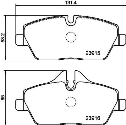 DON fékbetétkészlet, tárcsafék - PCP1028 - TothCarparts