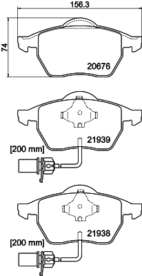 DON fékbetétkészlet, tárcsafék - PCP1038 - TothCarparts