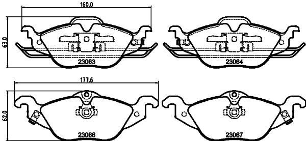 DON fékbetétkészlet, tárcsafék - PCP1058 - TothCarparts