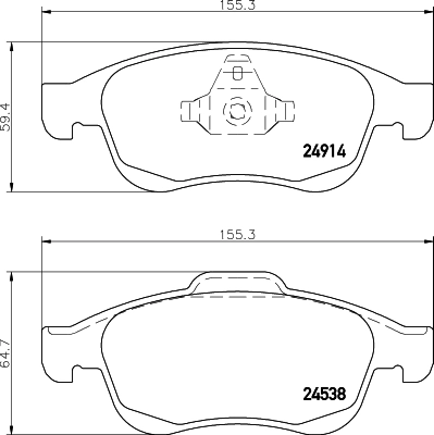 DON fékbetétkészlet, tárcsafék - PCP1061 - TothCarparts