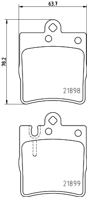 DON fékbetétkészlet, tárcsafék - PCP1075 - TothCarparts