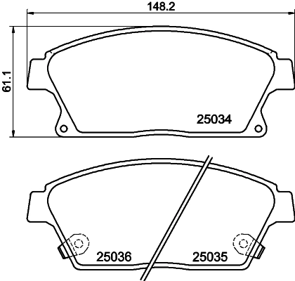 DON fékbetétkészlet, tárcsafék - PCP1079 - TothCarparts