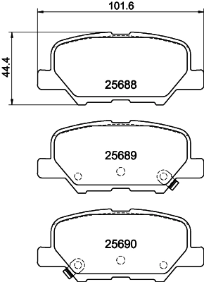DON fékbetétkészlet, tárcsafék - PCP1135 - TothCarparts