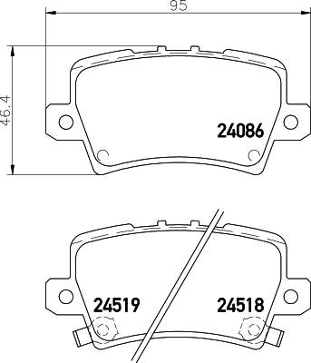 DON fékbetétkészlet, tárcsafék - PCP1166 - TothCarparts